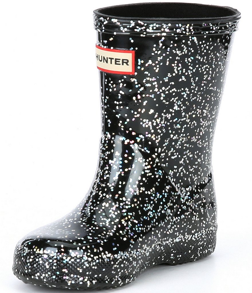 Hunter Girls' First Giant Glitter Waterproof Rainboots (Infant)