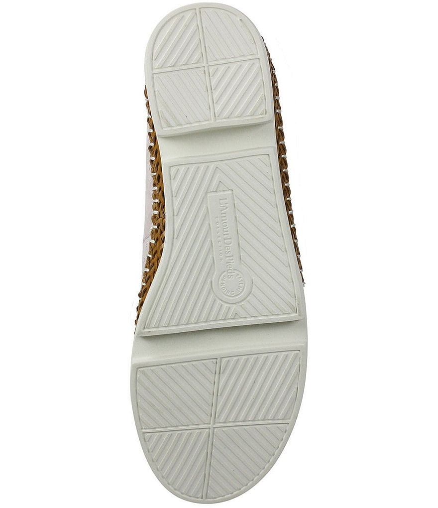 L'Amour Des Pieds Perforated Suede Stazzema Flatform Slip-Ons