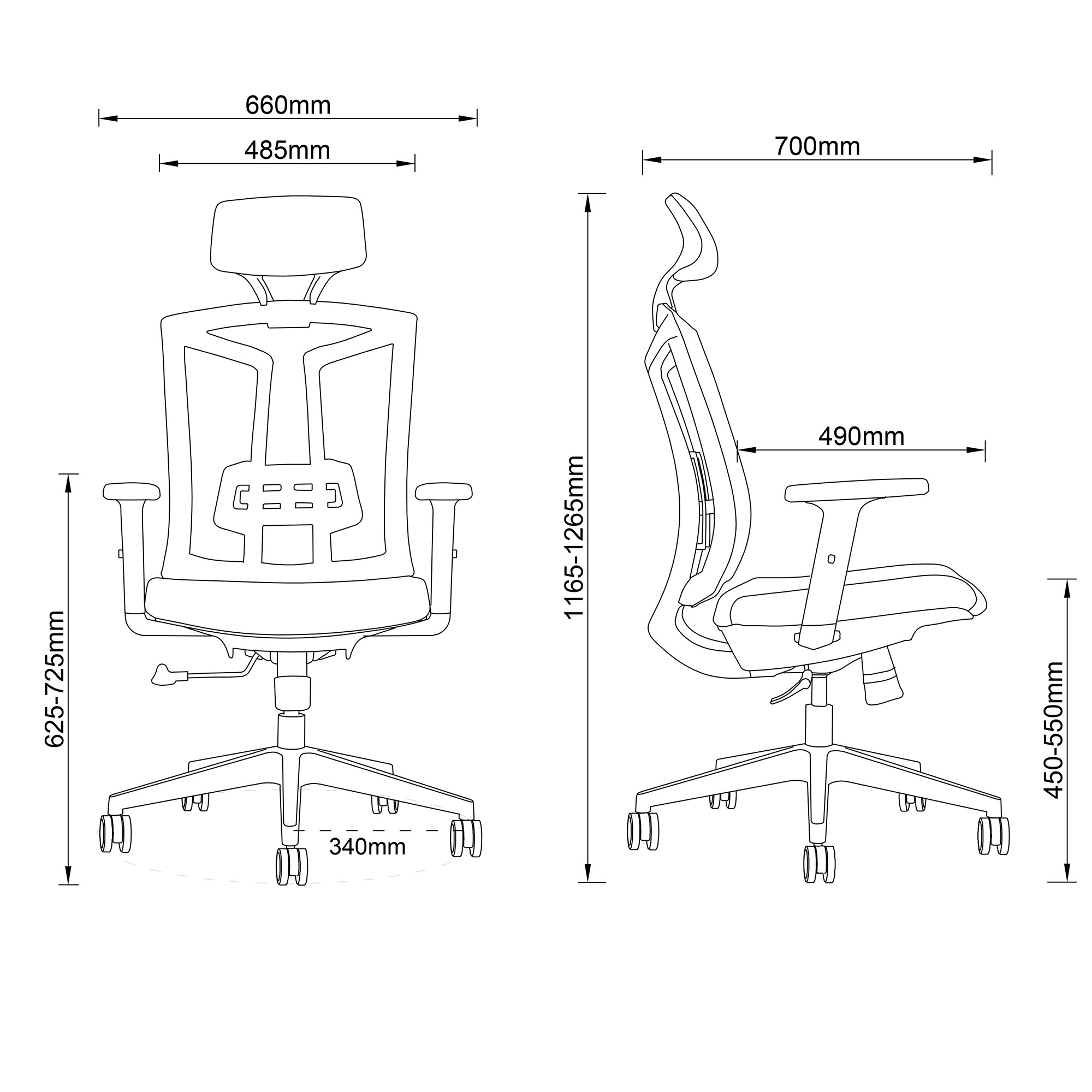 Ochine Office Chair Computer Chair Ergonomic Mesh Lifting Swivel Chair Boss Chair Manager Chair Professional office mesh chair