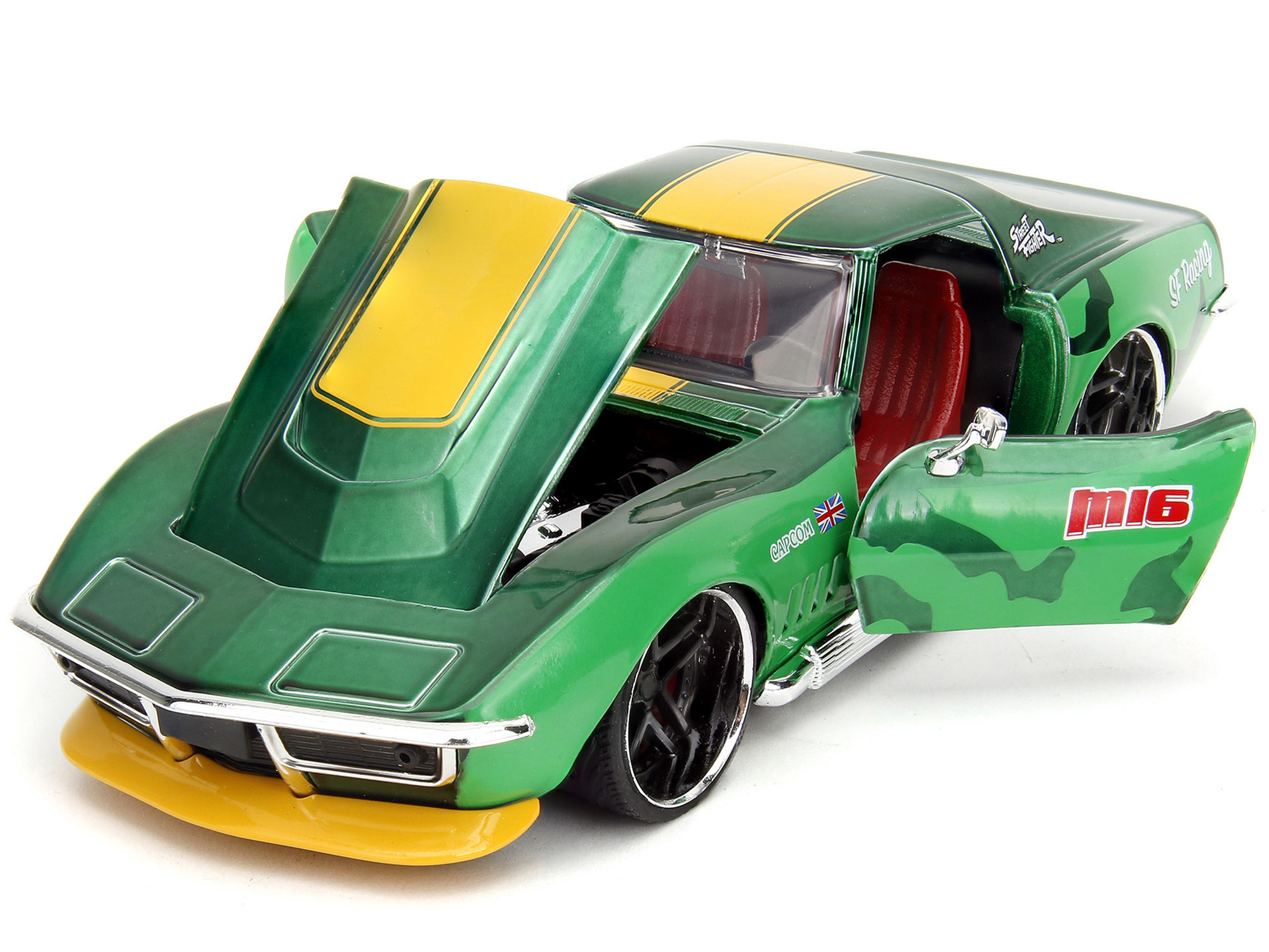 2016 Chevrolet Corvette Crosshairs Green From "Transformers" Movie 1/24 Diecast Model Car by Jada Metals