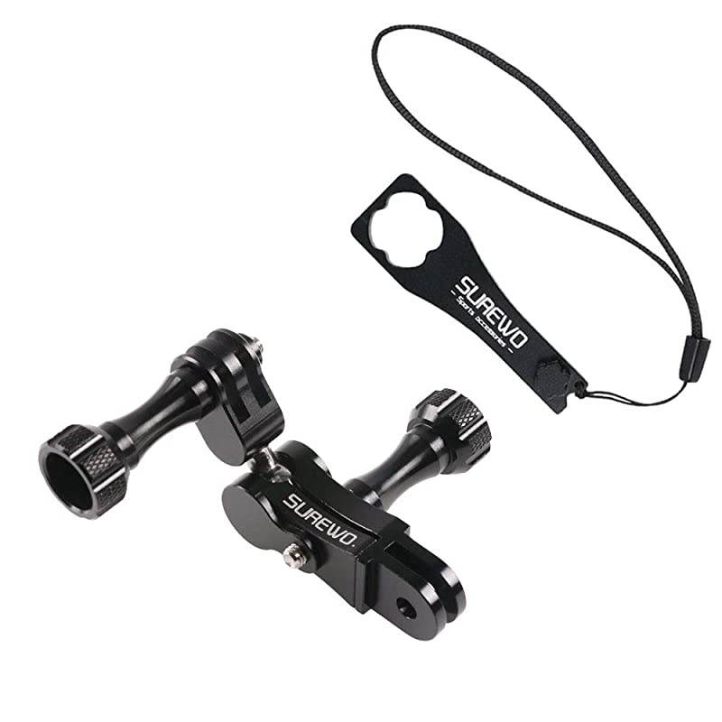 Alloy 360 Degree Rotation Ball Joint Mount Adapter Swivel Arm Mount Pivot Extension Accessories Compatible with Gopro Hero 98765 Black YI DJI Action Camera and Most Action Cameras