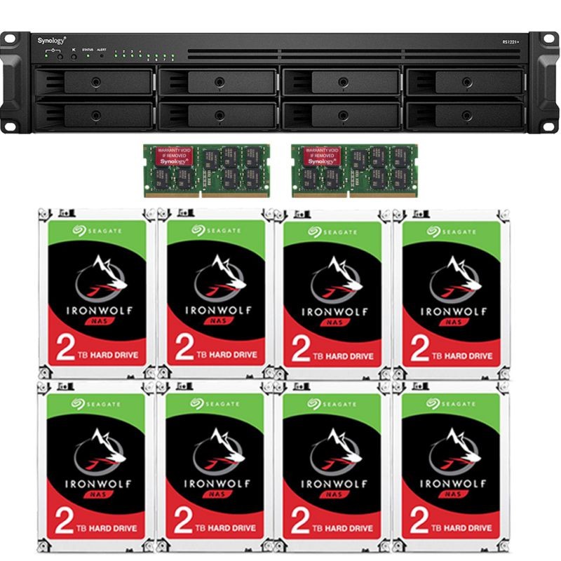 Synology RS1221+ RackStation with 32GB RAM and 96TB (8 x 12TB) of Seagate Ironwolf NAS Drives Fully Assembled and Tested By CustomTechSales