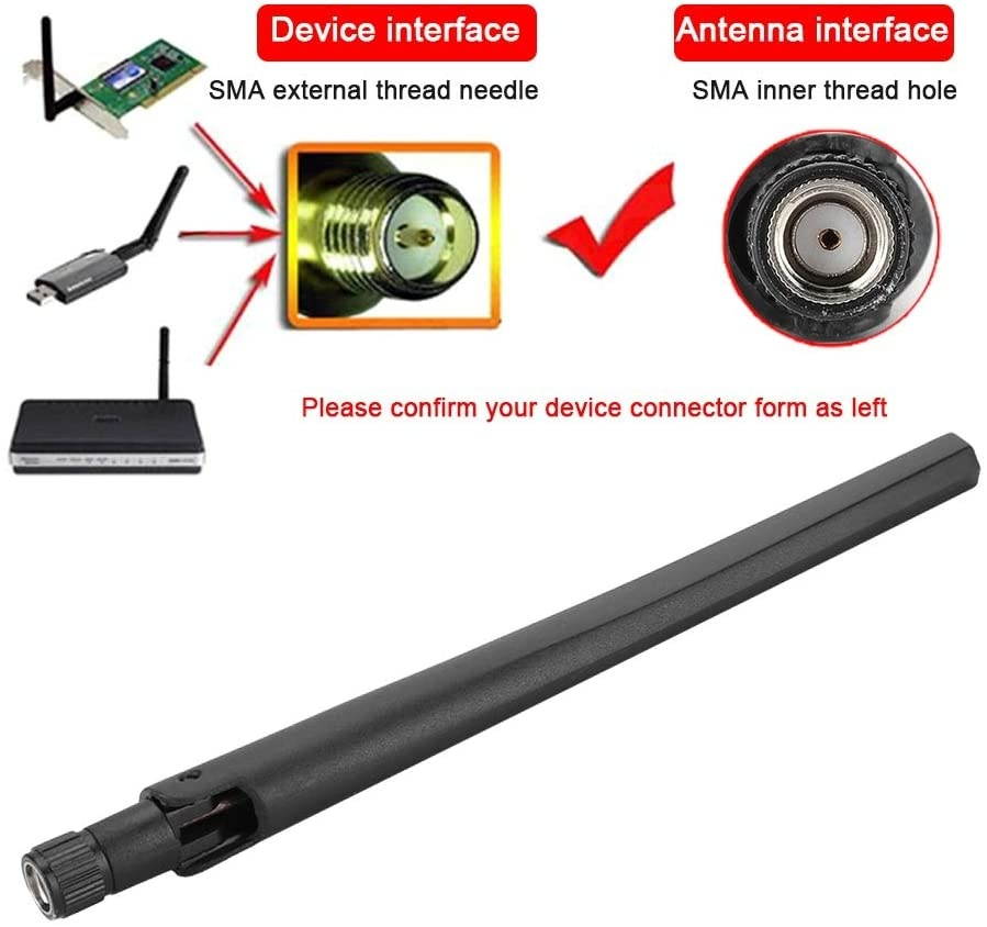 V BESTLIFE 3Pcs/Pack 2.4G/5G Dual-Band Wireless Router Network Card External Antenna 5db SMA Omnidirectional Antenna for ASUS RT-AC68U AC66U