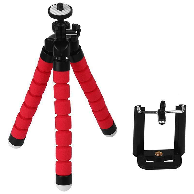 Mini Flexible Sponge Octopus Tripod for iPhone Samsung Xiaomi Huawei Mobile Phone Smartphone Tripod for Gopro Camera (Blue)