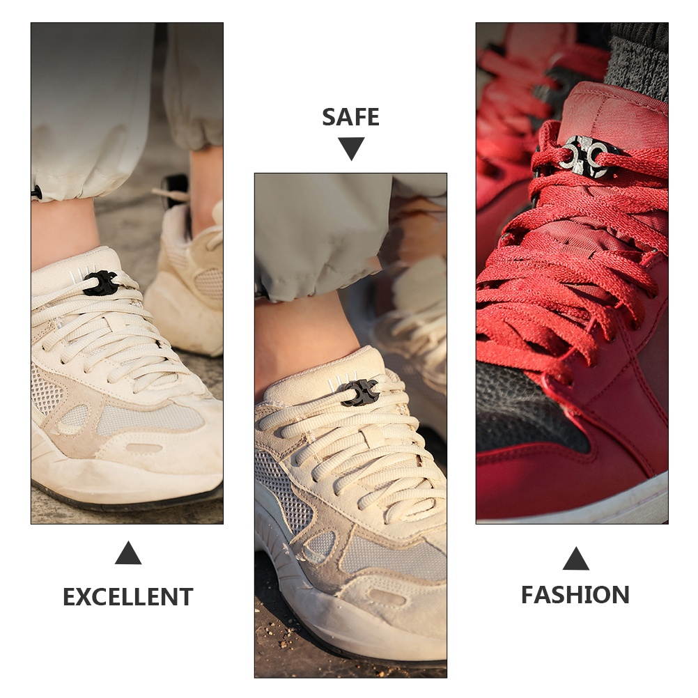 60Pcs Durable Portable Shoes Lace Hooks Parachute Cord Adjustable Buckles for Men