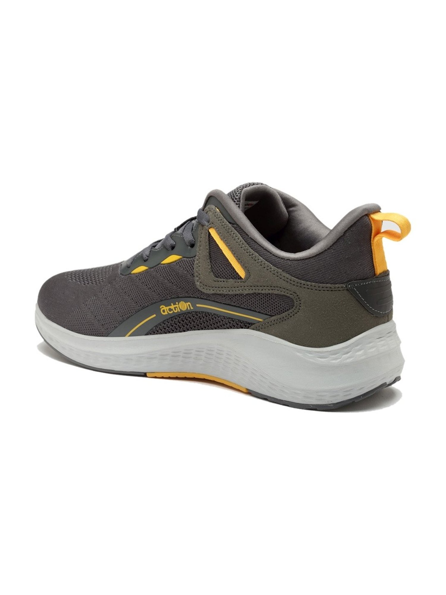 Action Men's Dark Grey Running Shoes