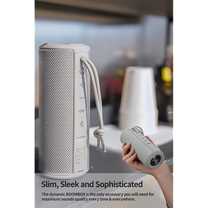 Outdoor Portable Bluetooth Wireless Speaker Waterproof - Grey