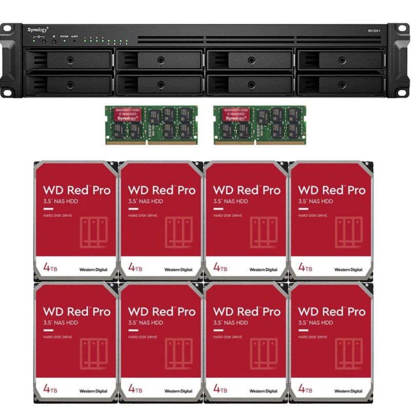 Synology RS1221+ RackStation with 4GB RAM and 112TB (8 x 14TB) of Western Digital RED PRO NAS Drives Fully Assembled and Tested By CustomTechSales