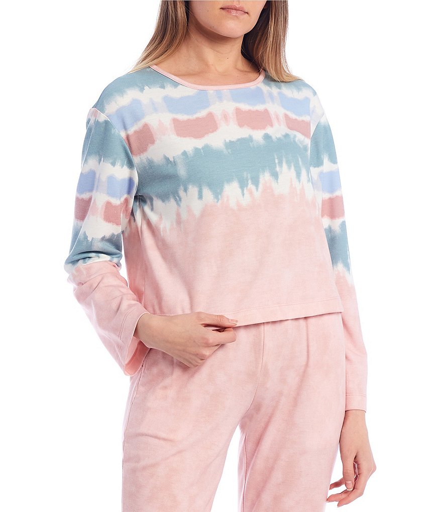 Lily Star Tie-Dye Long Sleeve Pullover Top