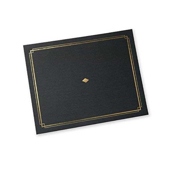 Gartner Studios 8.5 x 11 Certificate Holders Black/Gold 484783