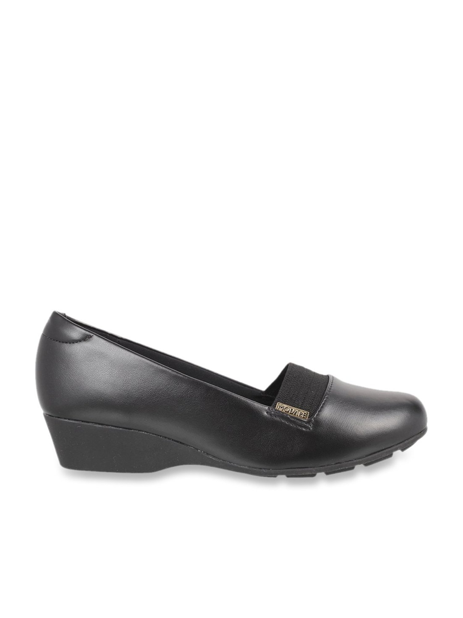 J. Fontini by Mochi Women's Black Wedge Pumps