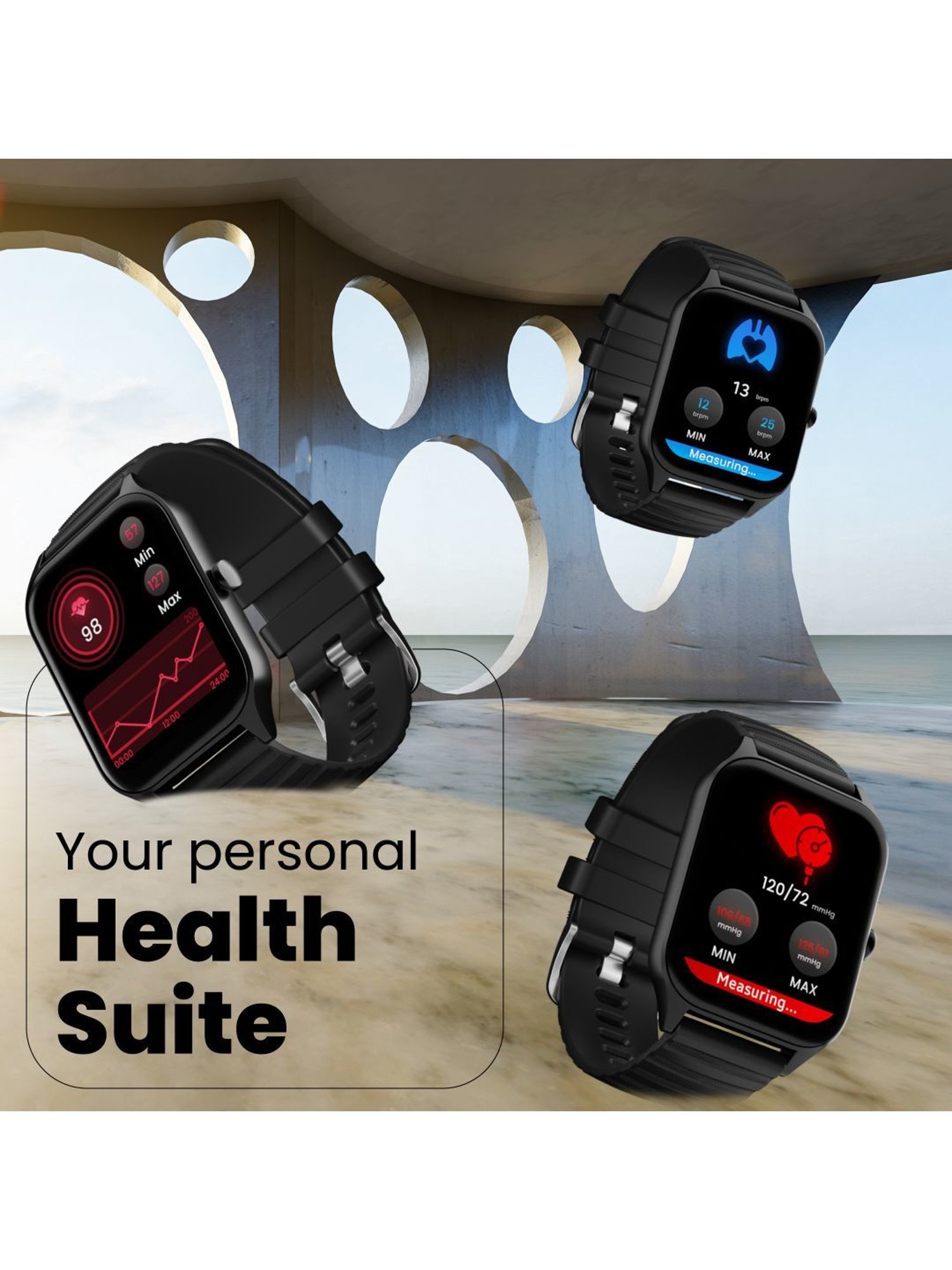 Hammer Stroke 1.96 inch TFT Display Calling Smartwatch with Strong Metallic Body (Black)