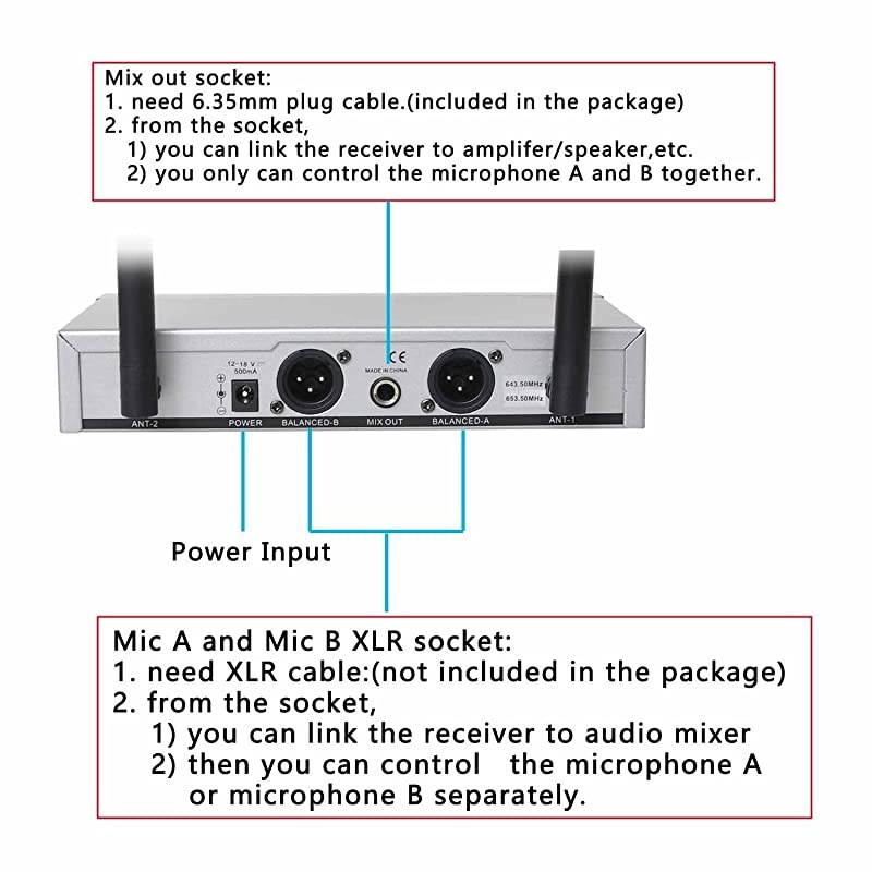Wireless Microphone system  Dual Channel UHF Wireless Microphone Set with 2 Golden Handhelds Metal Receiver Ideal for Church Meeting Karaoke Wedding FBU10G1
