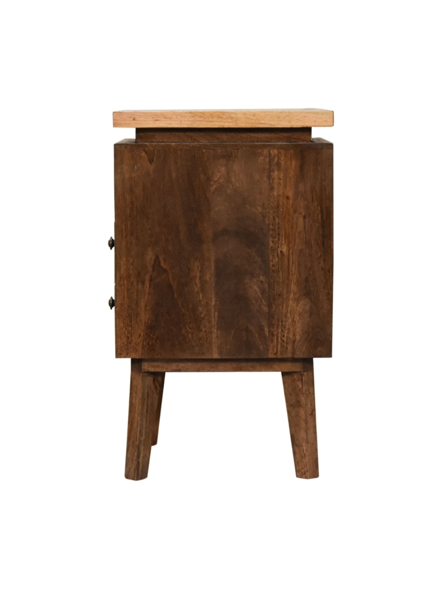 Ikiriya Avina Solid Dark Brown Wood End Table