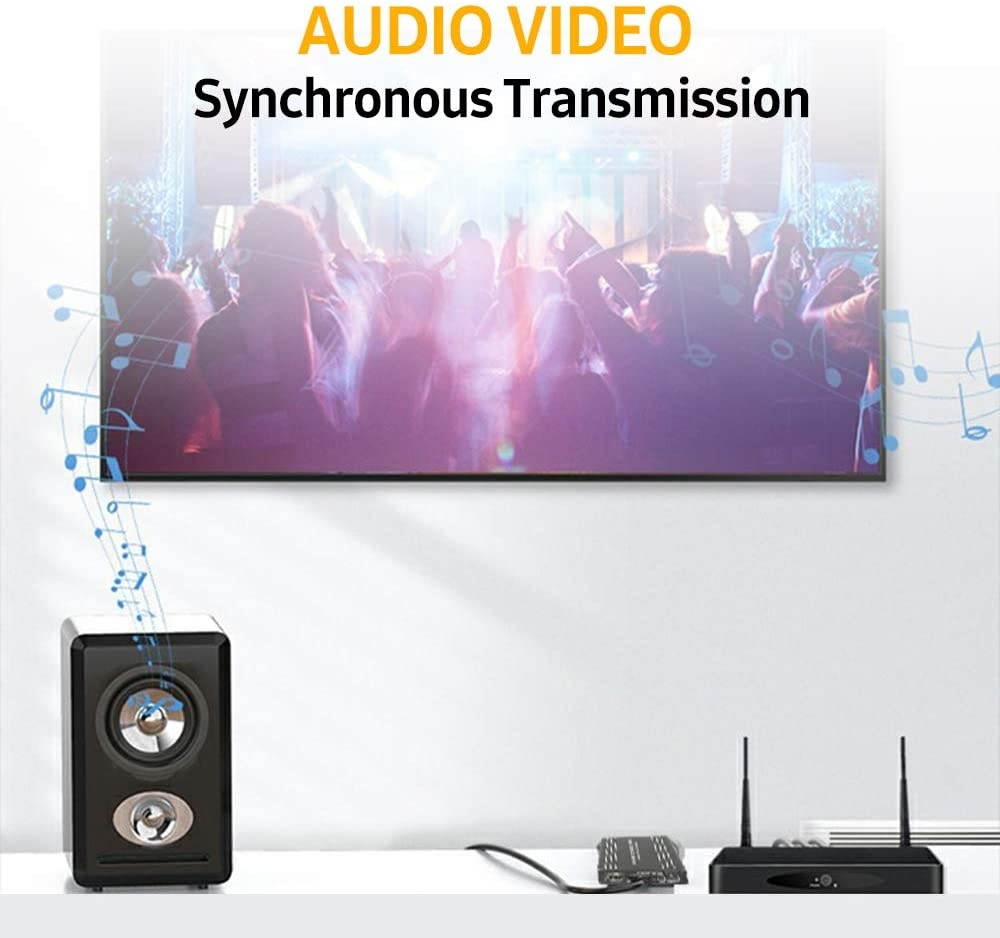 Docooler HDMI Converter HDMI to AV&SVideo Converter 4K UHD Image Quality Audio Video Synchronous Transmission Plug and Play US Plug