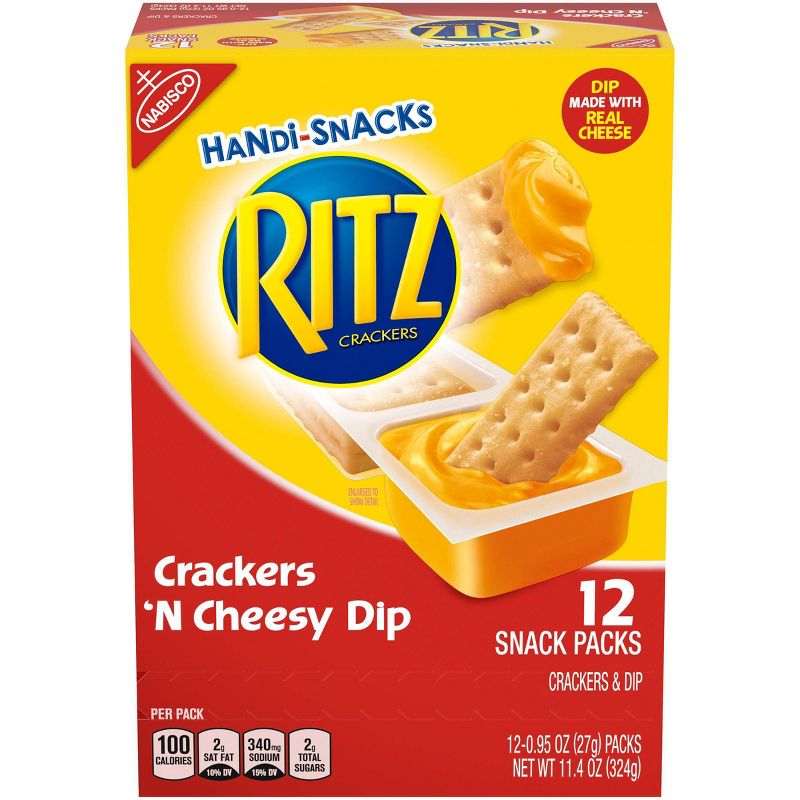 Handi-Snacks Ritz Crackers 'N Cheese Dip - 12ct/0.95oz