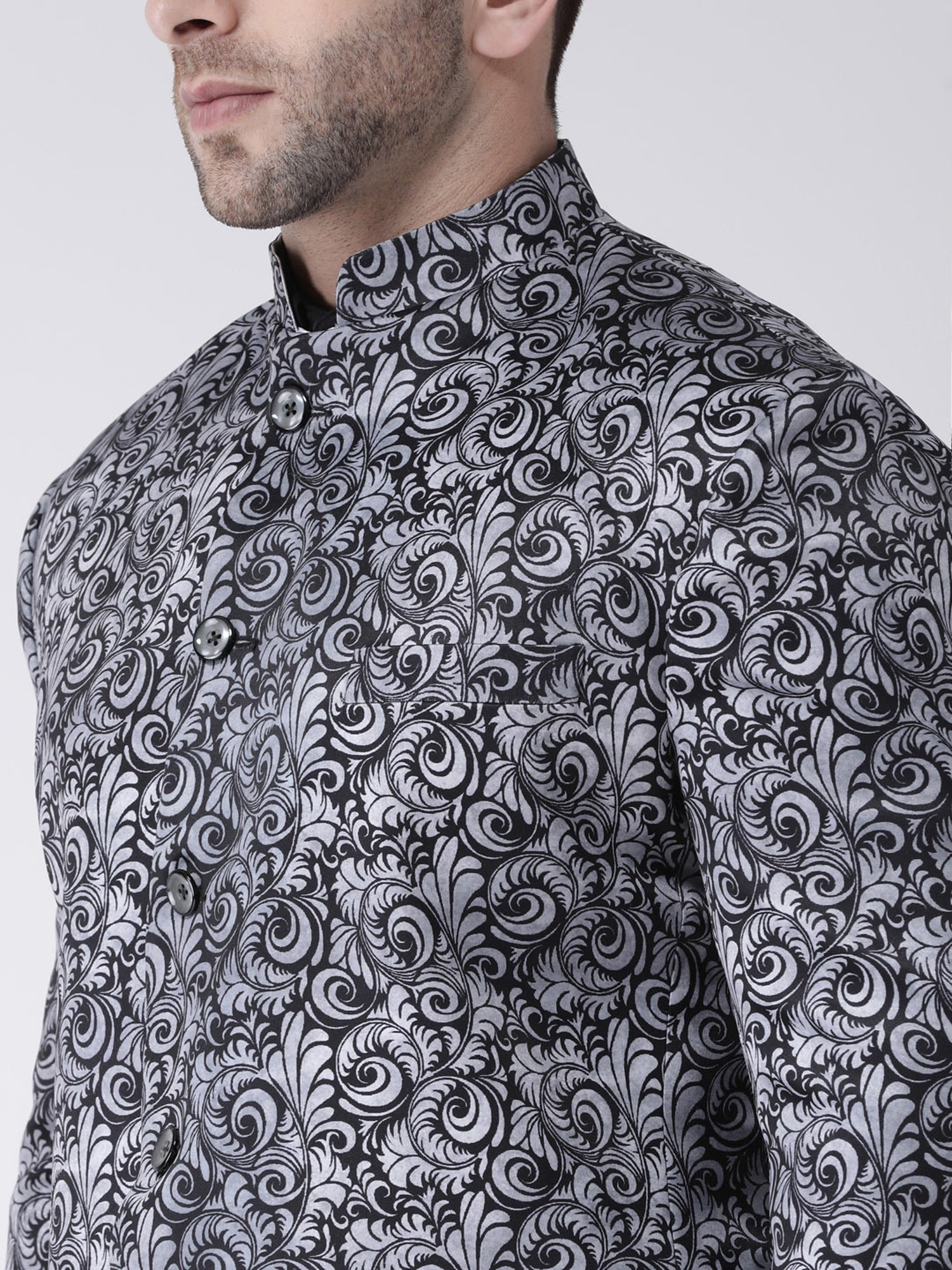 Hangup Cream Regular Fit Ethnic Blazer