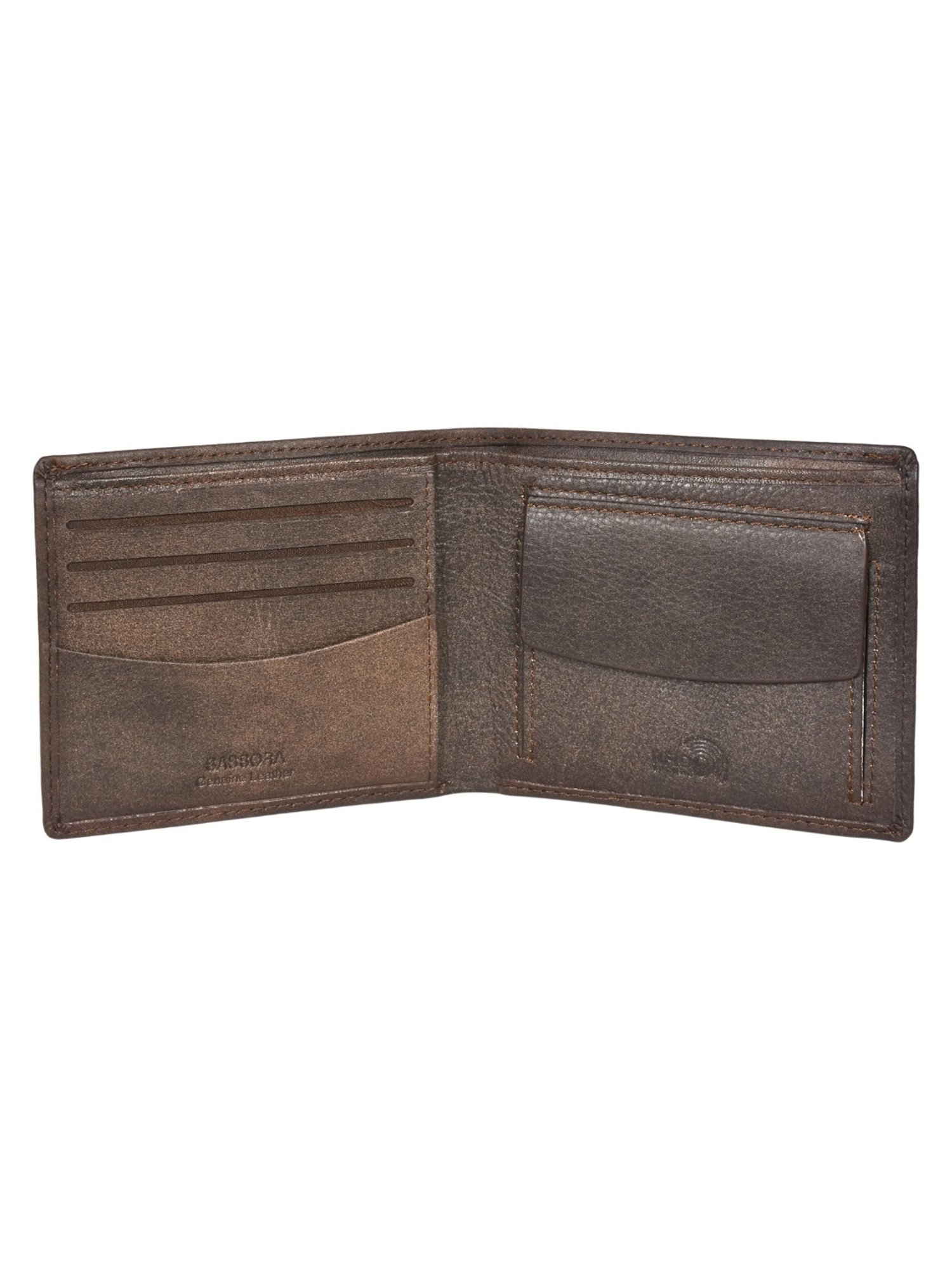 SASSORA JADE Brown Leather Bi-Fold Wallet