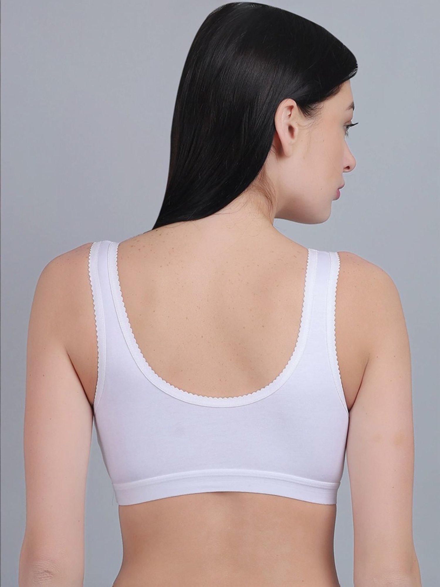 mod & shy White Cotton Beginner's Bra
