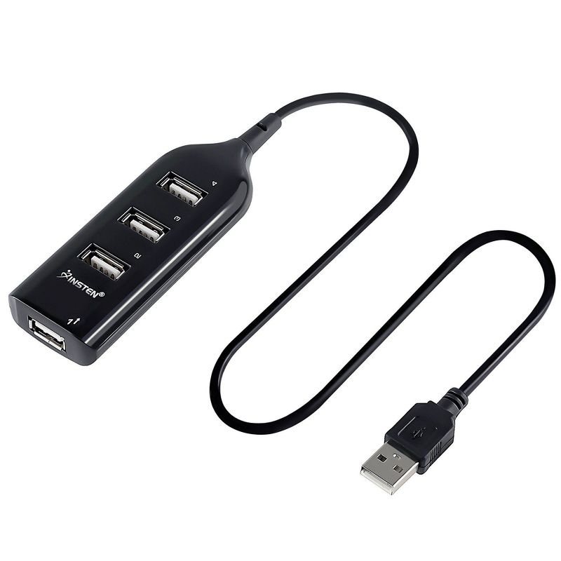 Insten 2 Pack 4 Port USB Hub 2.0, Black