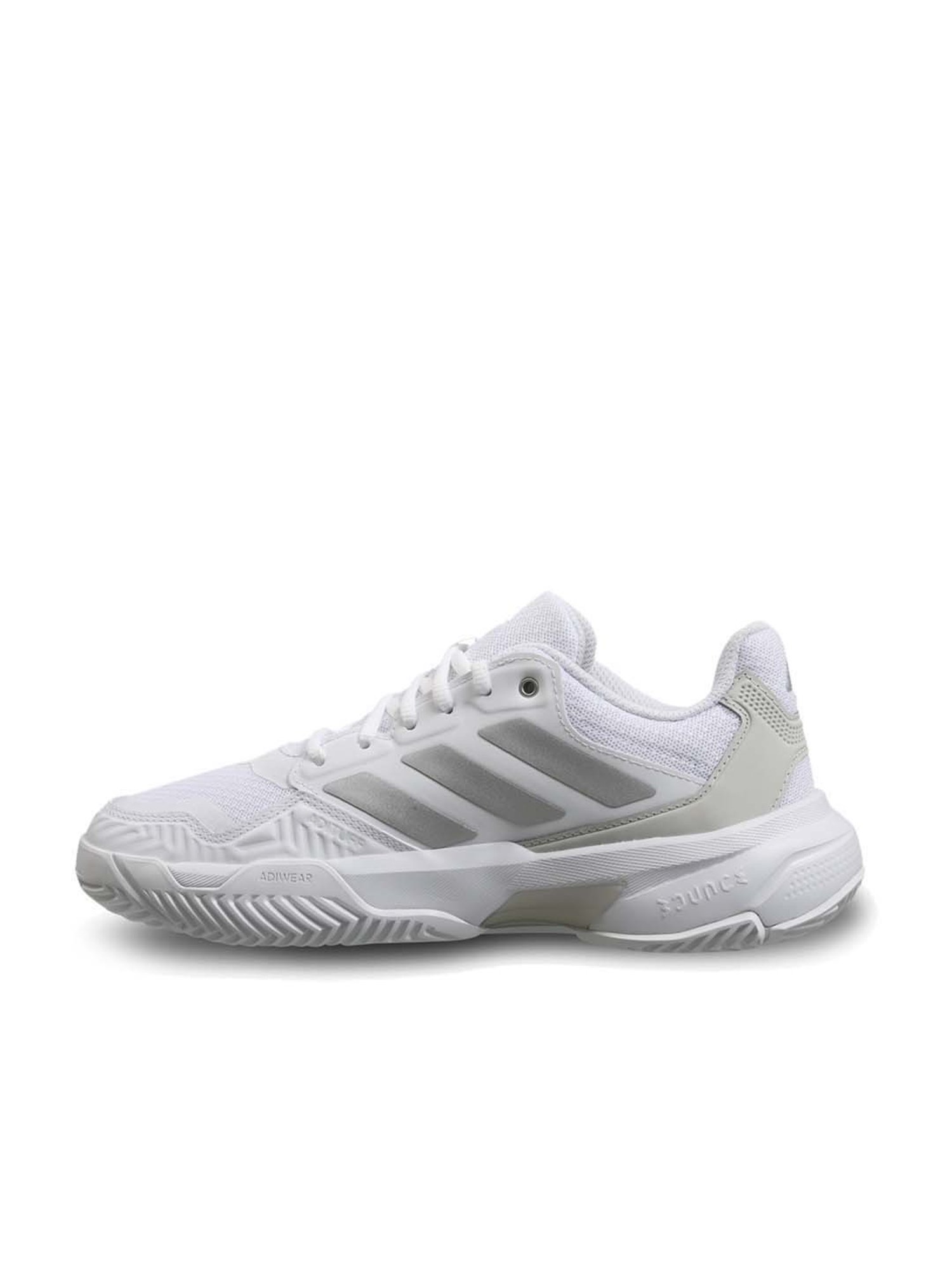 Adidas Women's CourtJam Control 3 White Tennis Shoes