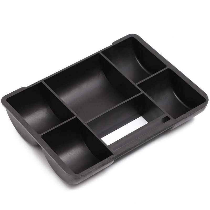 Paper Junkie Small Money Safe Key Lock Box with Coin Slot Portable Metal Cash Box, Securie Bill Storage Container with Handle, Black