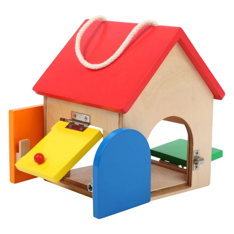 Small Foot Wooden Toys Compact House Of Locks Playset