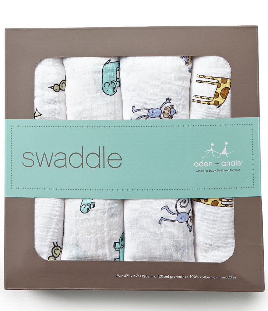 Aden + Anais 4-Pack Muslin Swaddle Blankets