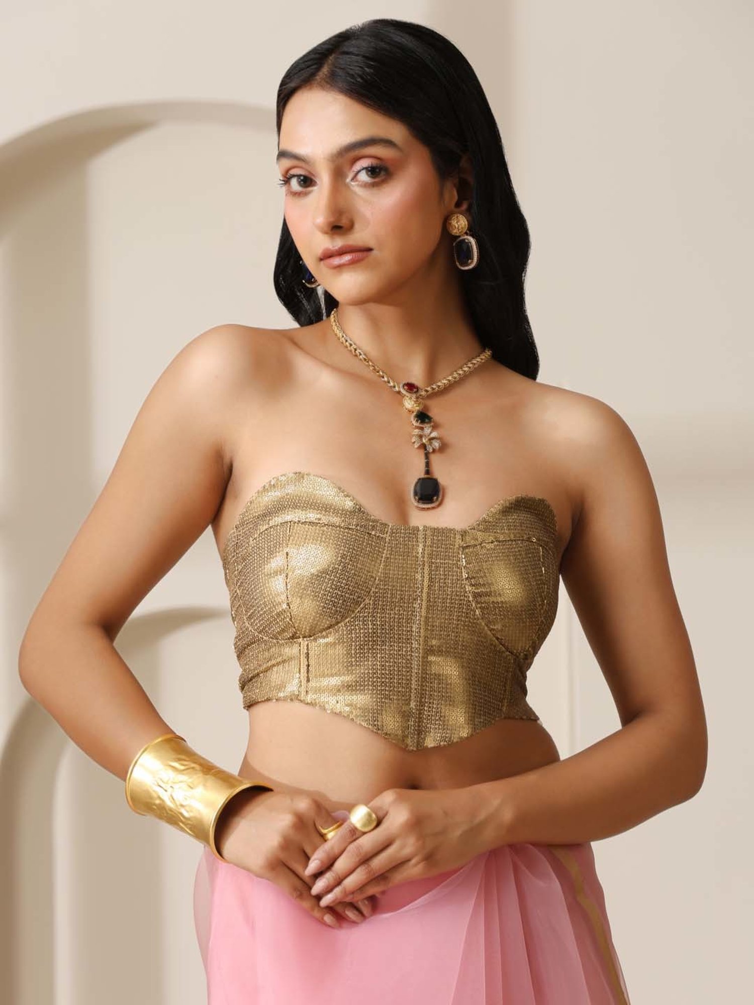 Swtantra Gold Embellished Blouse