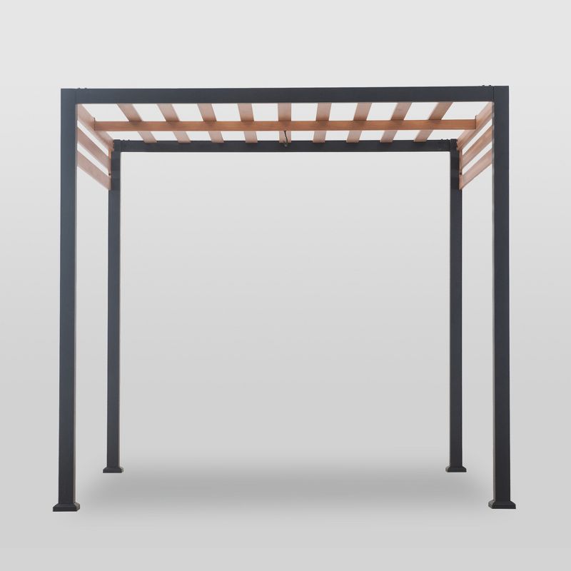 Lars 8'x8' Pergola with Solid Slats Black - Project 62™