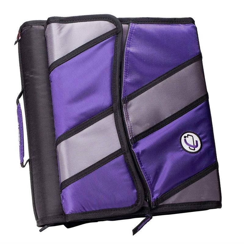 Case-it Sidekick 2-Inch O-Ring Zipper Binder with Removable Tab File, Purple, D-901-PUR