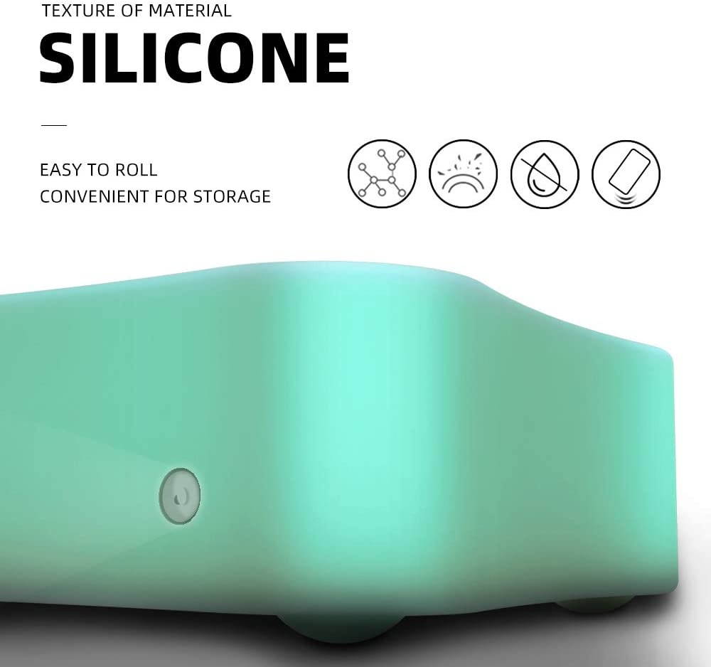 AWINNER Protective Case Compatible for Apple TV 4K 5th / 4th - [Anti Slip] Shock Proof Silicone Cover for Apple TV (Cyan)