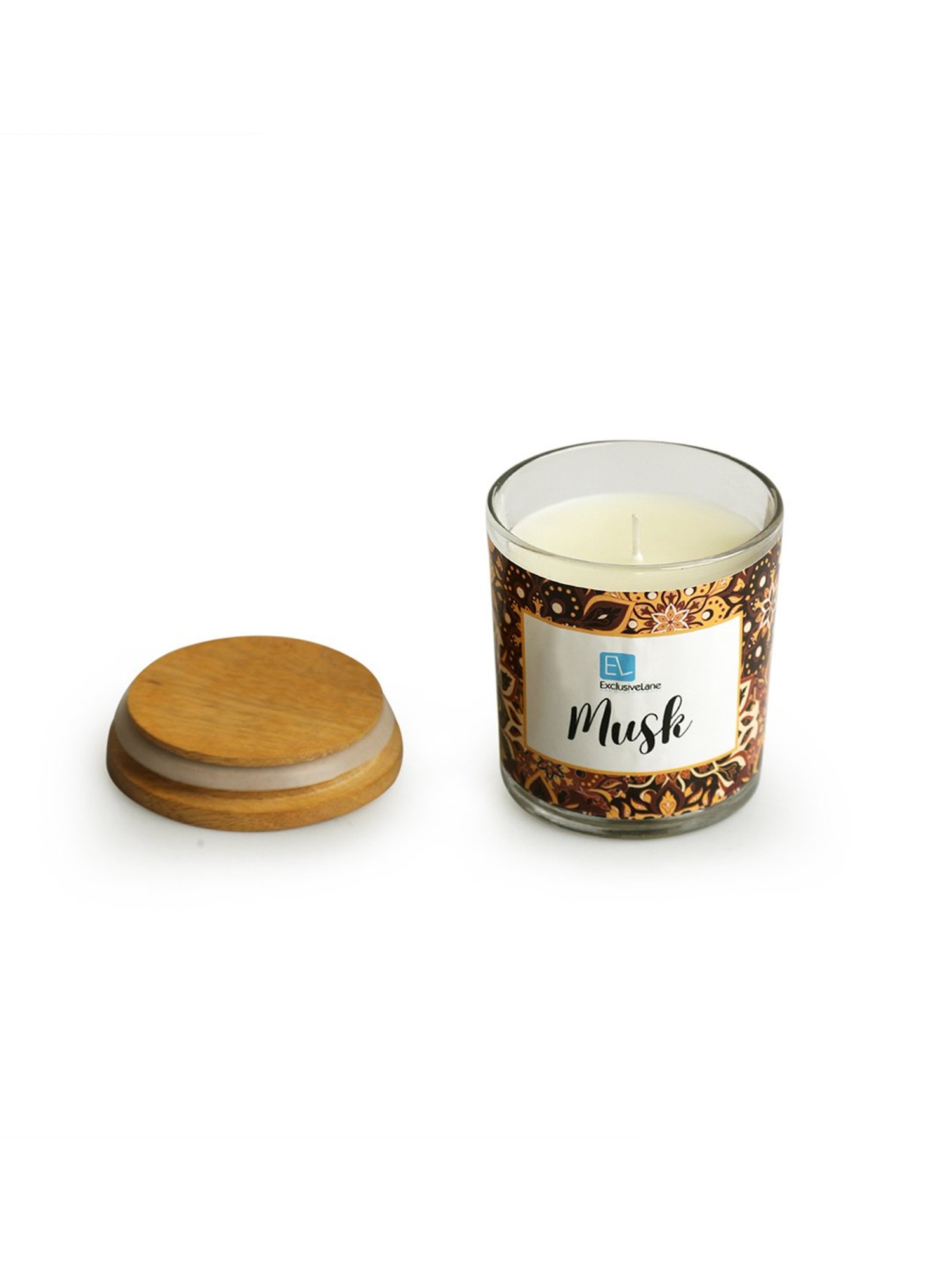 ExclusiveLane Musk Clear Wax Jar Scented Candles