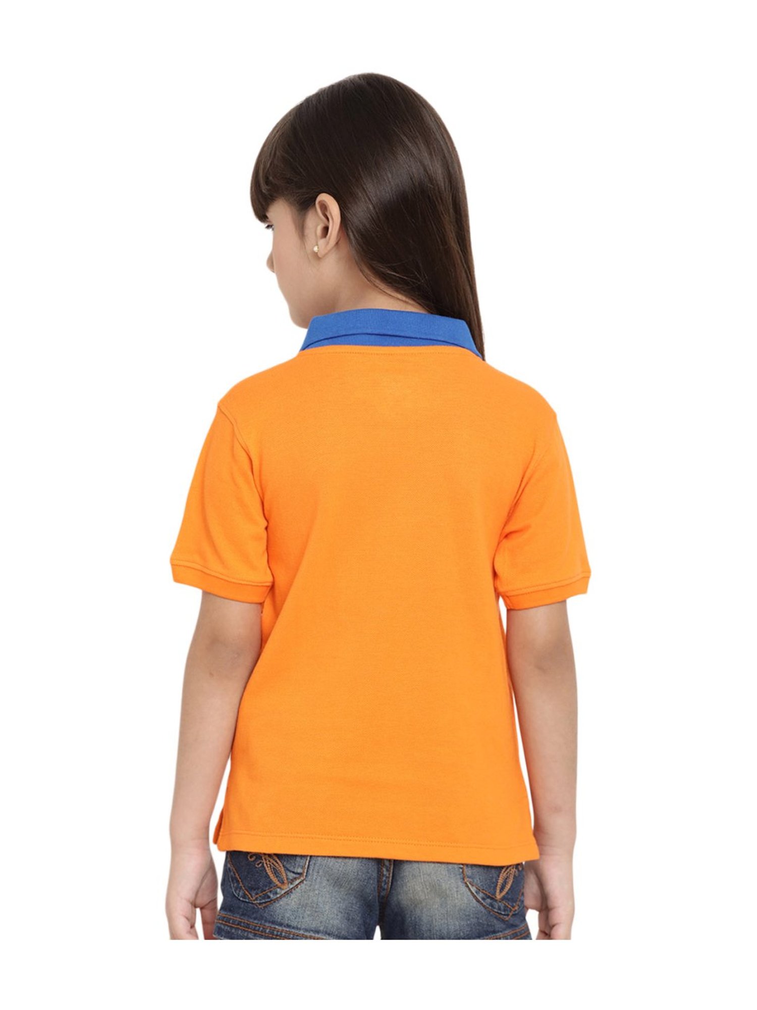 Berrytree Organic Kids Orange Cotton Rabbit Polo T-Shirt