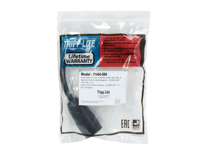 1M 16AWG Heavy Duty Power Extension Cord Power Extension Cable 3 Feet 1 Meters 3 Conductor NEMA 515P to NEMA 515R 13 Amp Power Cable ED70906