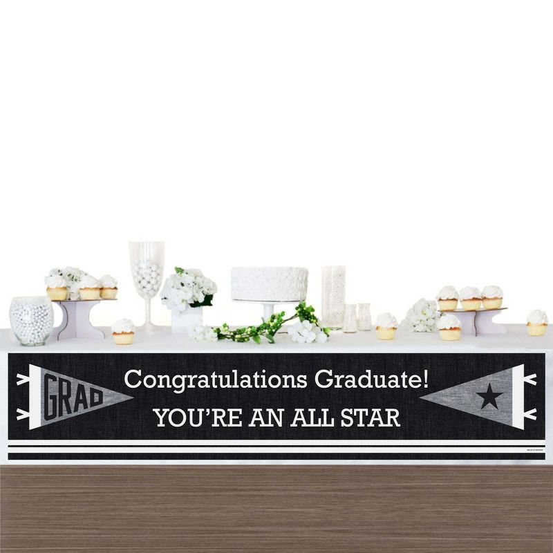 Big Dot of Happiness All Star Grad - Graduation Party Decorations Party Banner