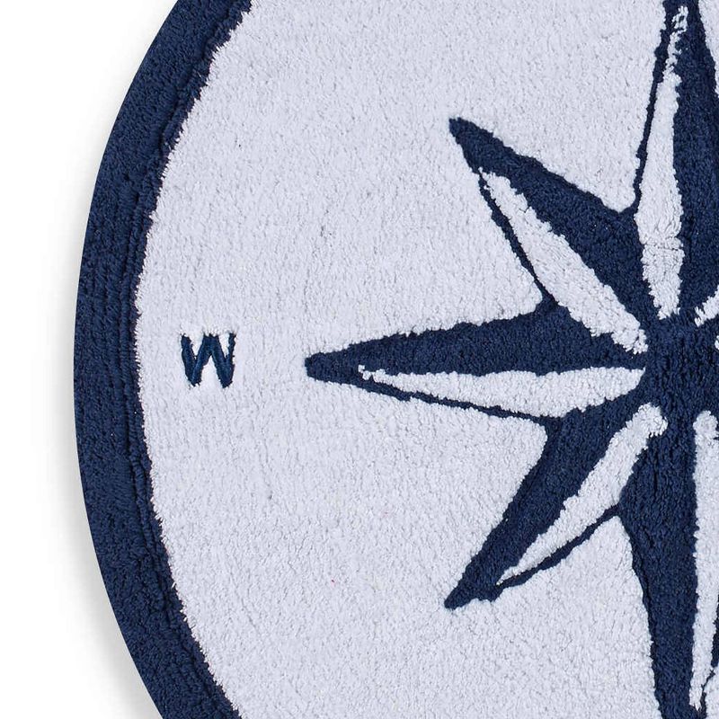 Cape Island Round Rug Navy - City Scene
