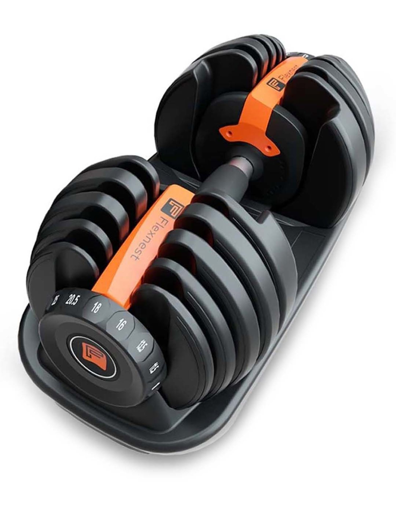 Flexnest Adjustable Iron Dumbbell, (5kg to 40kg), Home Gym Exercise Set 40Kg, Set of 1