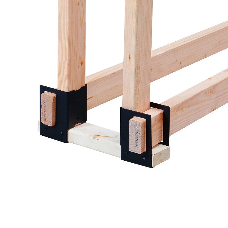 Pleasant Hearth 4Pc Log Brackets Black