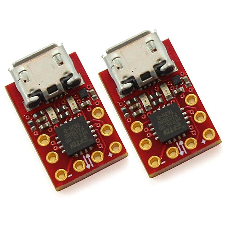 Micro1v8 2Pack USB to 18V Serial Adapter with LEDs FTDI FT230X chip
