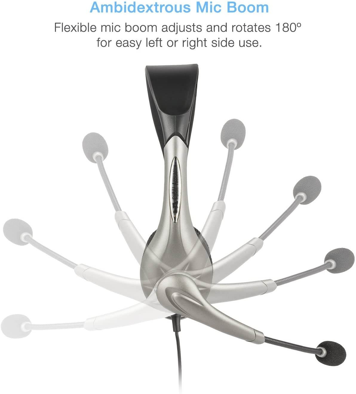 Cyber Acoustics Mono USB Headsetheadphone with microphone great for K12School Classroom and Education (AC-840)