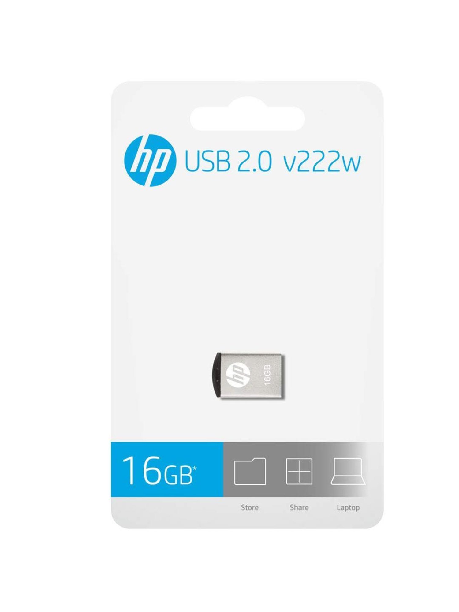 HP V222W 16 GB USB 2.0 Flash Drive (Silver)