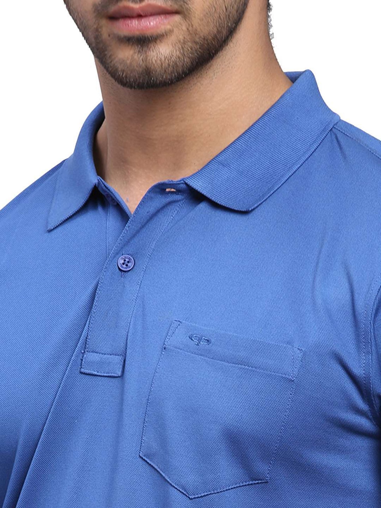 Colorplus Blue Tailored Fit Polo T-Shirt