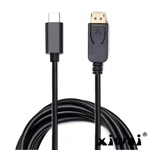 Xiwai USB 3.1 USB-C to DisplayPort DP 4K UHD HDTV Cable for Chromebook & Macbook & Laptop Black Type C