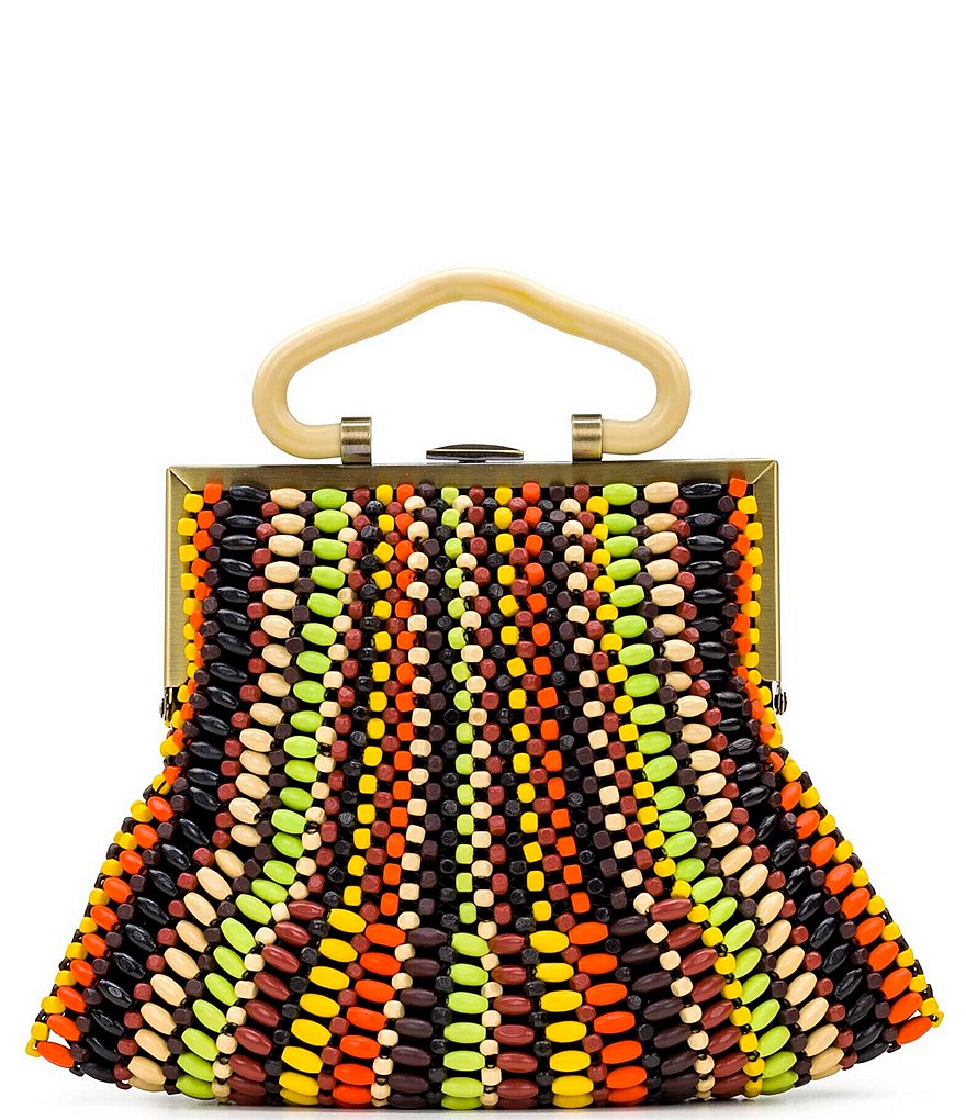 Patricia Nash Multi Colored Bead Collection Almarza Beaded Clutch