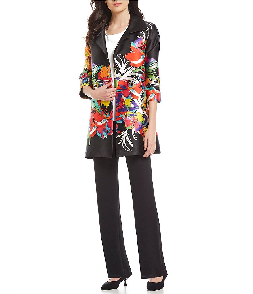 Caroline Rose Matte Crepe Pull-On Straight-Leg Pants