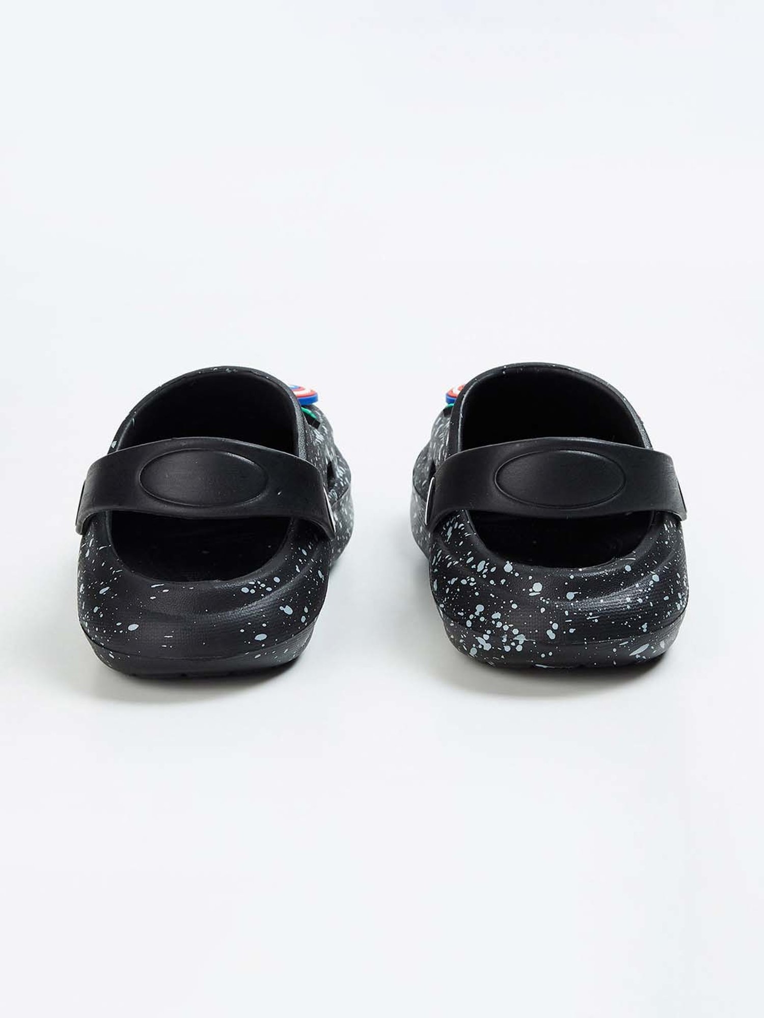 Yellow by Westside Navy Stripe Pattern Slides