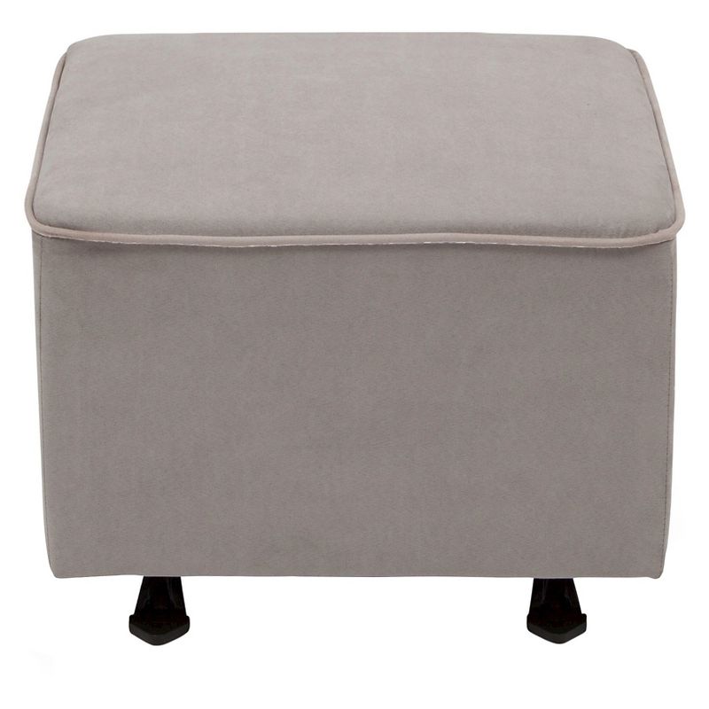 Delta Children Non-Tufted Gliding Ottoman - Dove Gray/Soft Gray Welt