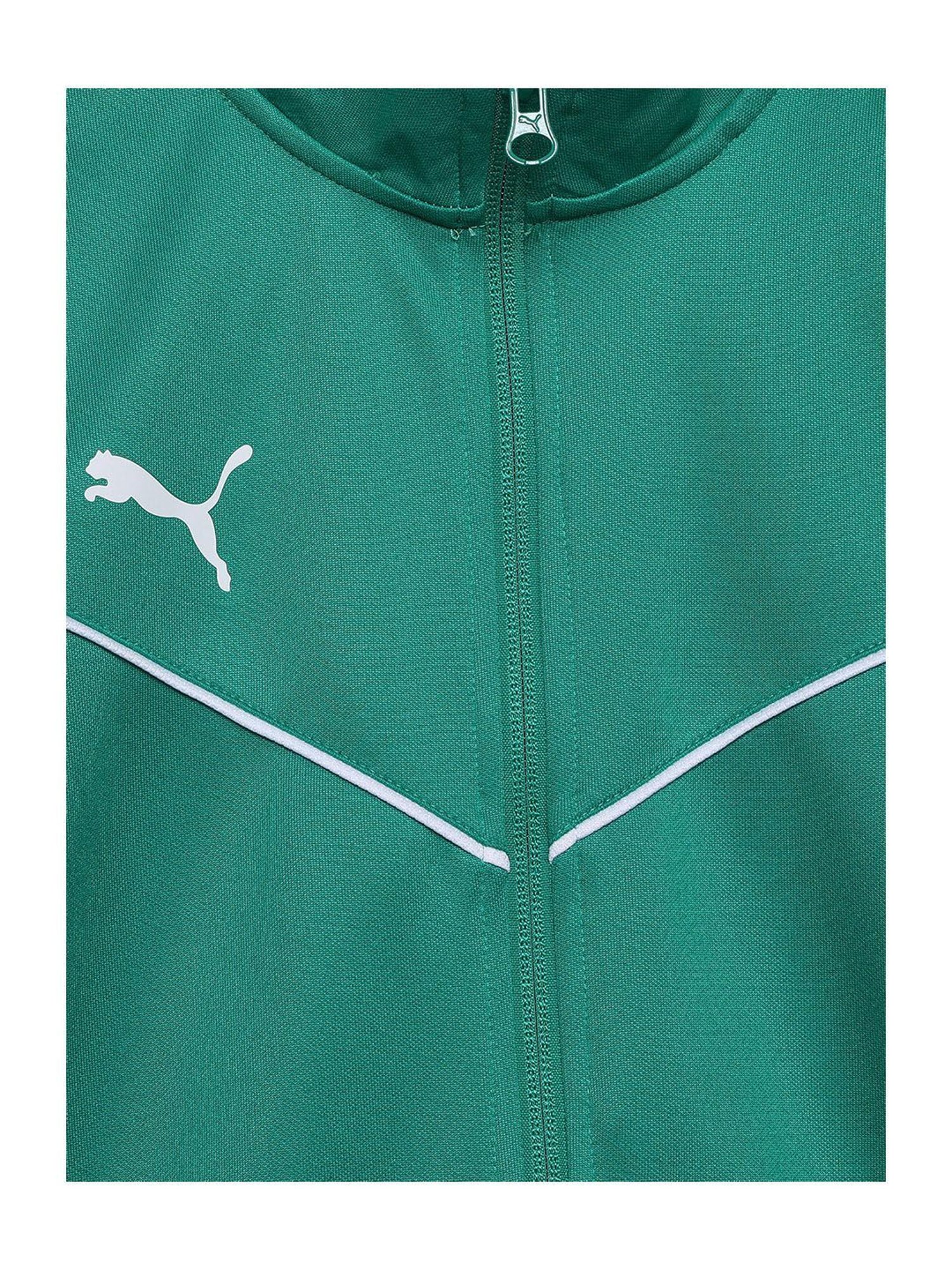 Puma Kids Green Solid Full Sleeves Jacket