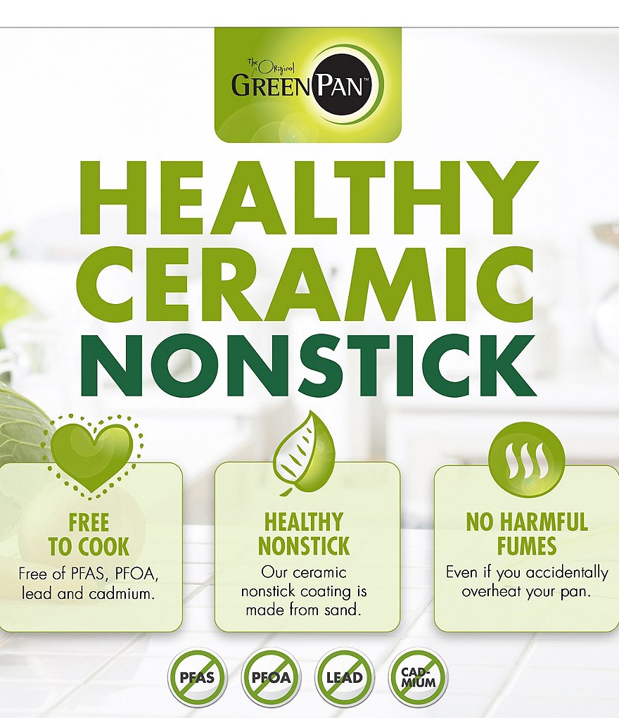 GreenPan Rio 16-Piece Turquoise with Cream Interior Cookware Set